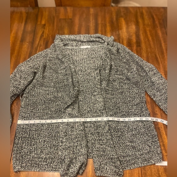 Don’t Ask Why black gray cardigan open front with pockets - Picture 6 of 7